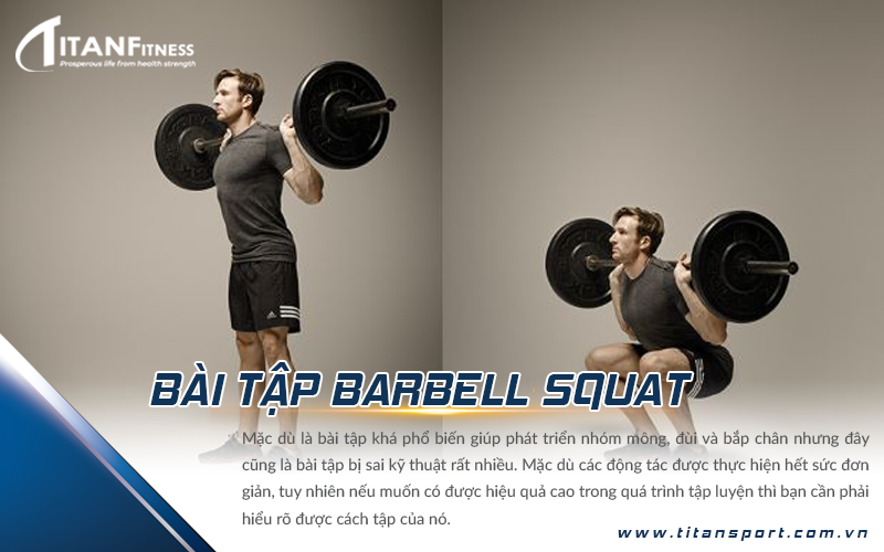 tăng cân hiệu quả hơn với bài tập barbell squat 