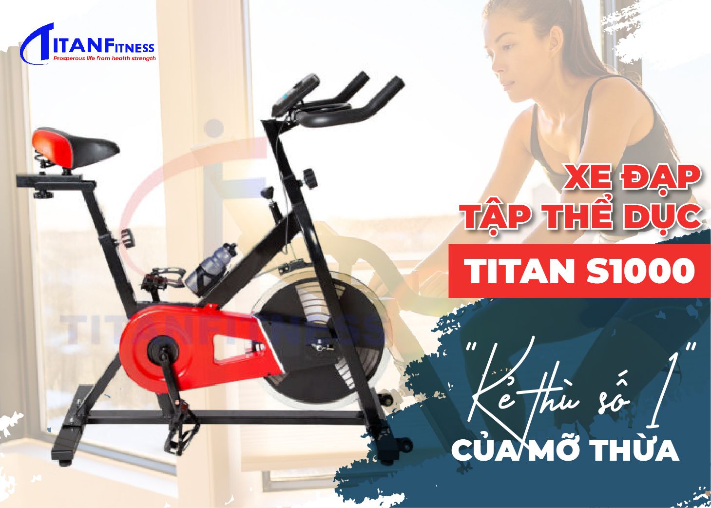 Thông tin sản phẩm xe đạp tập thể dục Titan S1000 
