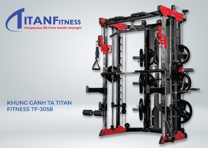 Khung gánh tạ trợ lực đa năng hiệu Titan Fitness TF-3058 (Model 2021)