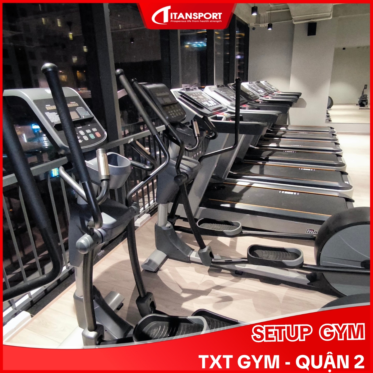 Dự án Setup phòng gym TXT GYM Quận 2đặt máy chạy bộ RT950 Impulse tại Gym Home Quận 3 (9)