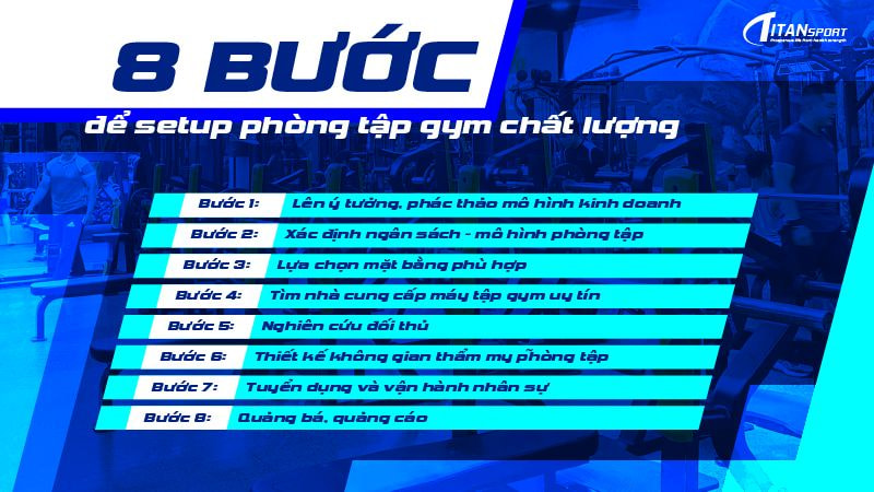 setup phòng gym chất lượng 