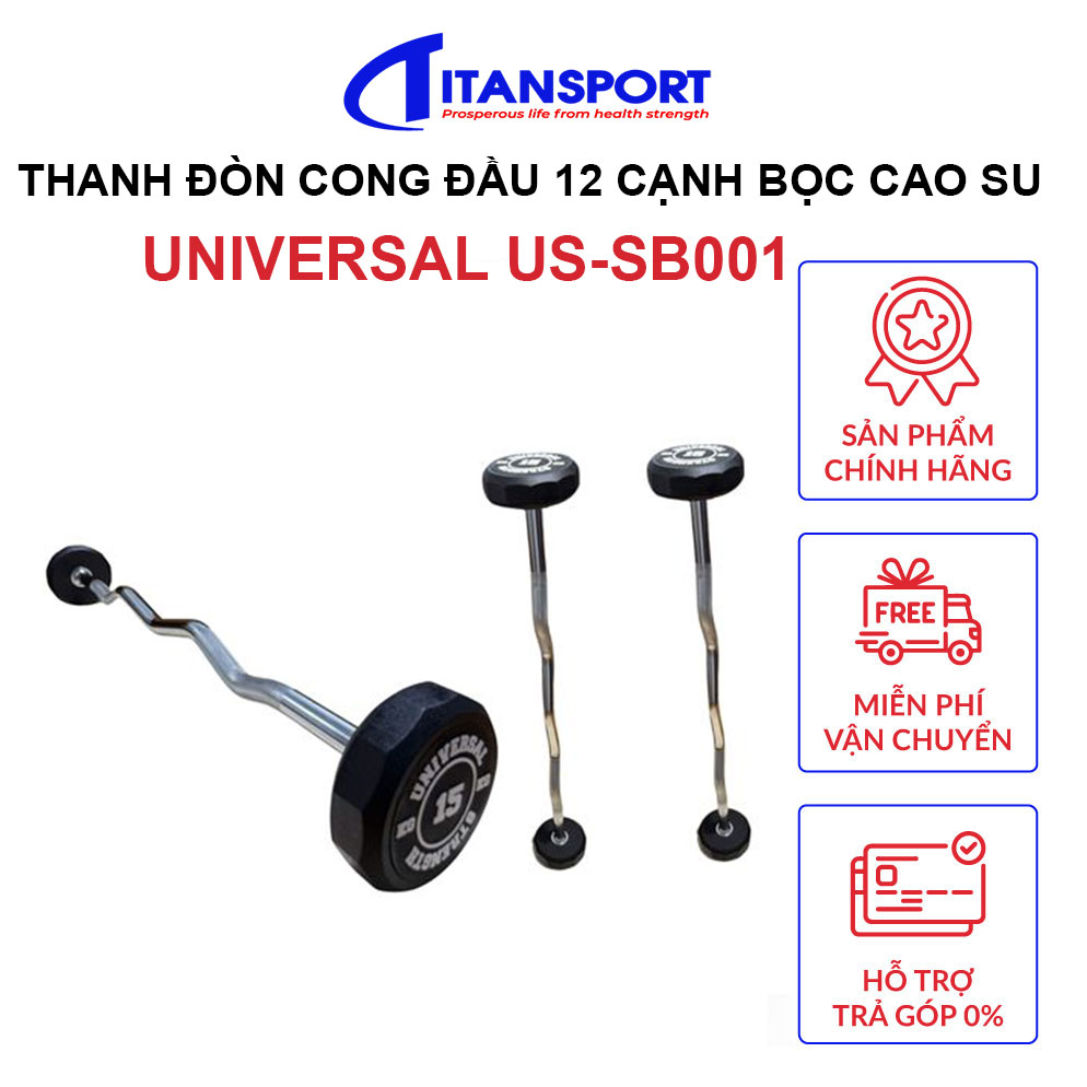 Thanh đòn cong, thẳng đầu 12 cạnh bọc cao su US-SB001
