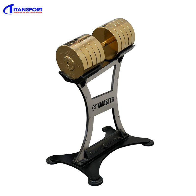 Bộ tạ tay bằng thép mạ vàng, trọng lượng 160kg, gồm tạ và giá để tạ, hiệu Xmaster