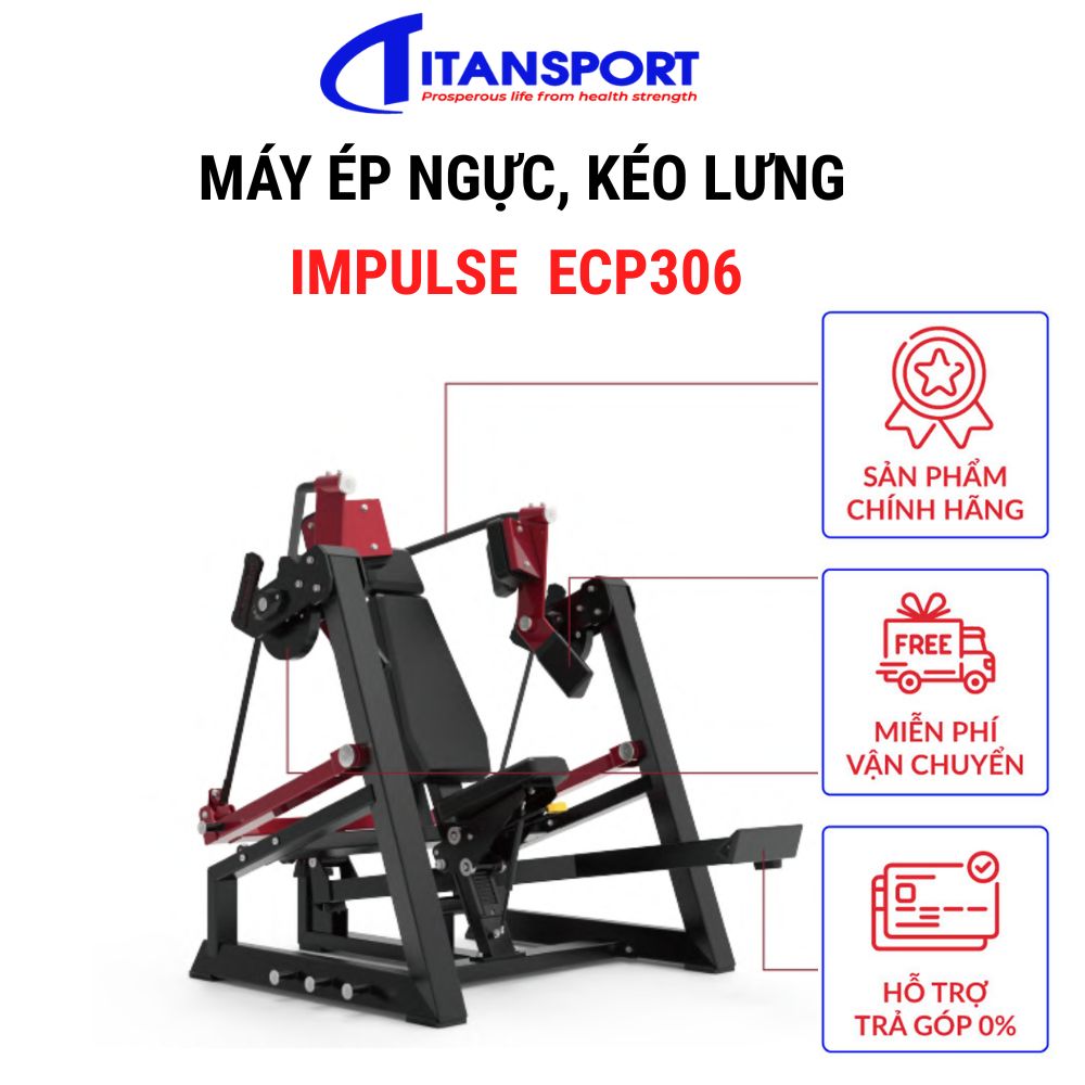 Máy ép ngực, kéo lưng ECP306, hiệu Impulse