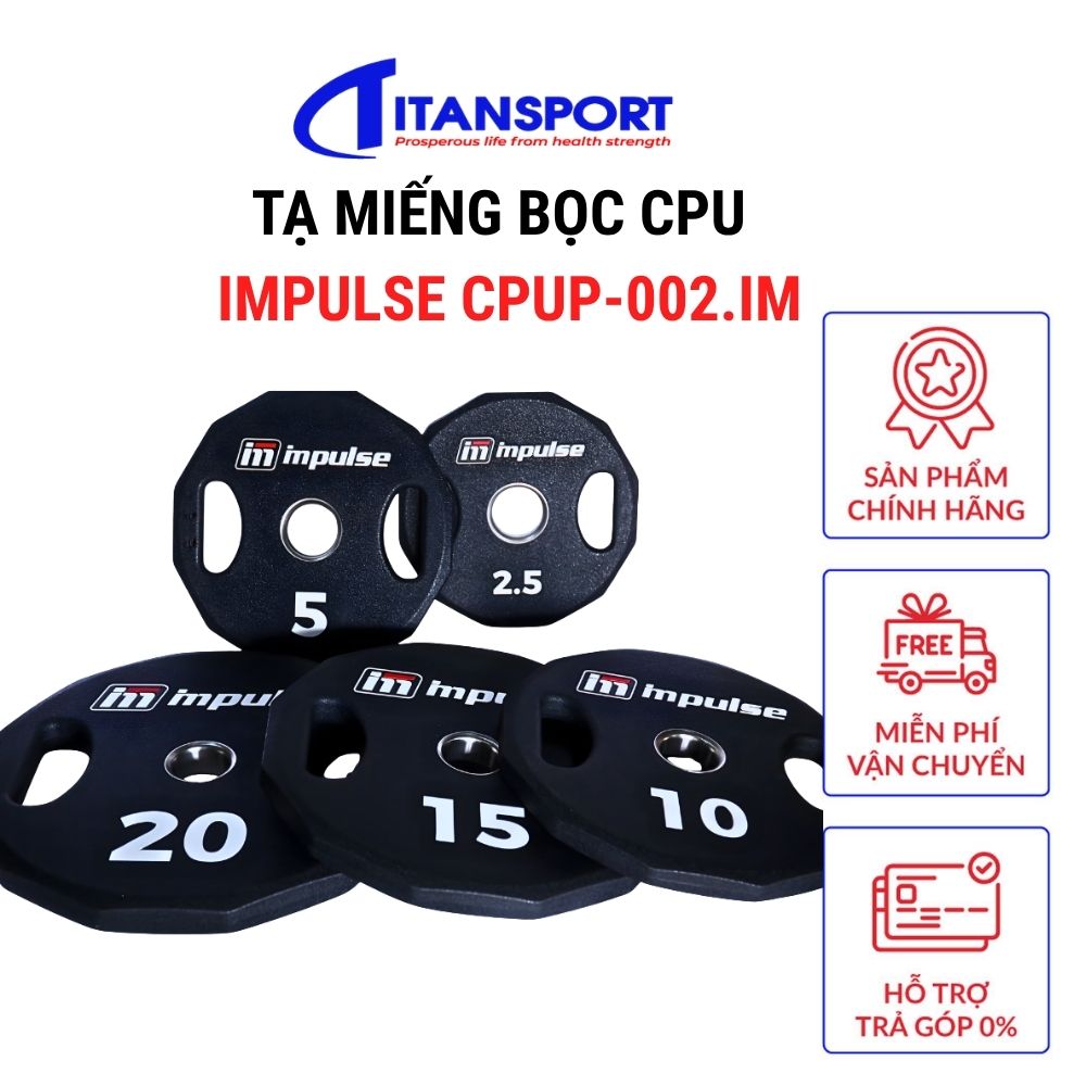 Tạ miếng bọc CPU, lỗ tạ phi 50 bằng thép không rĩ, hiệu IMPULSE CPUP-002.IM