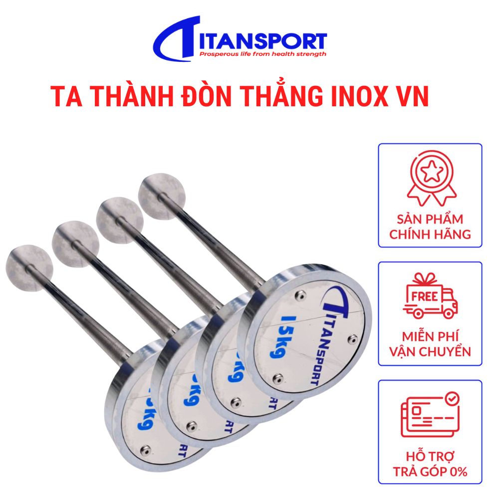 Tạ thanh đòn thẳng inox VN