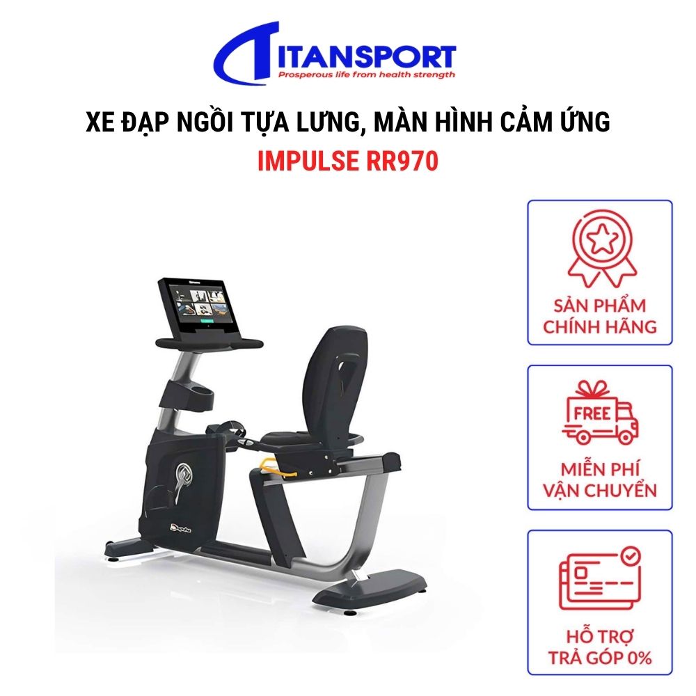 Xe đạp ngồi tựa lưng, màn hình cảm ứng Impulse RR970